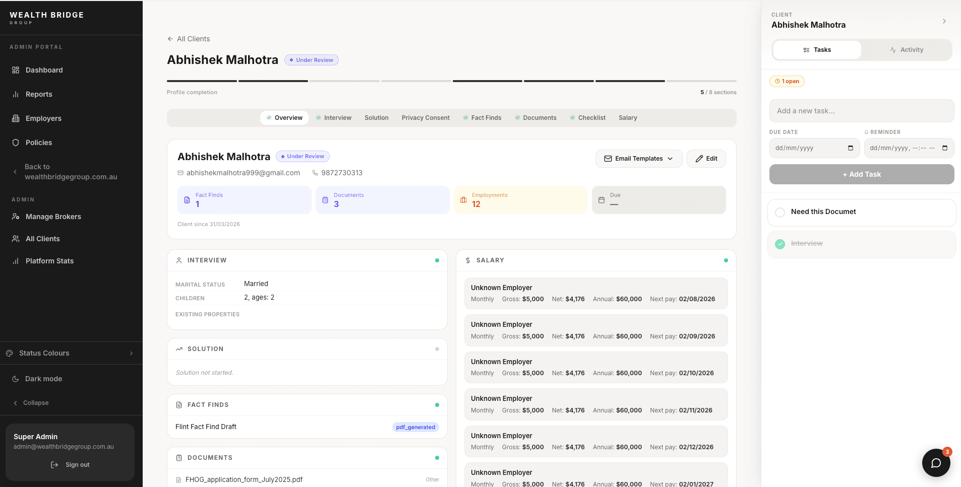 Reports Dashboard